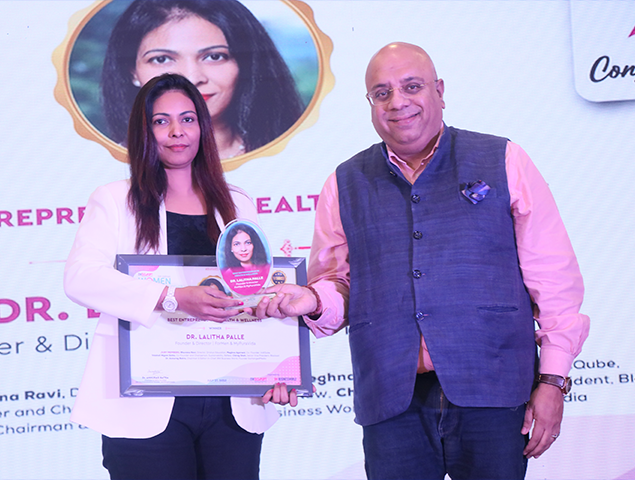 Best Entrepreneur Award in Health Category - Received by Dr Lalitha Palle
